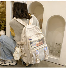 画像をギャラリービューアに読み込む, 大容量カジュアルバッグ バックパックリュック韓国風おしゃれ 中学 大学 学生 シンプル 通勤 軽量通学