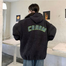 画像をギャラリービューアに読み込む, 韓国ファッショントップスアウター ボア ブルゾン フード付きオーバーサイズカジュアル コード