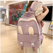 画像をギャラリービューアに読み込む, かわいいリュック防水バックパック通勤 通学 カジュアル軽量シンプル バック 個性派 バック うさぎの耳付き学生用