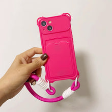 画像をギャラリービューアに読み込む, カードストラップ携帯電話ケーストラップ付きiPhone 15 iPhone 16 スマホケース韓国ファッション