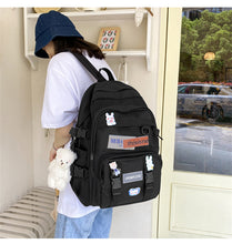 画像をギャラリービューアに読み込む, 大容量カジュアルバッグ バックパックリュック韓国風おしゃれ 中学 大学 学生 シンプル 通勤 軽量通学