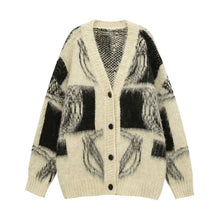 画像をギャラリービューアに読み込む, Vネックニット カーディガン トップス韓国ファッションゆったりカジュアルセーター