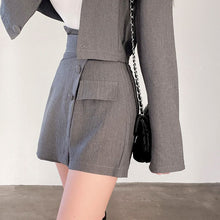 画像をギャラリービューアに読み込む, 韓国ファッションセットアップラップスカート風トップスとショートパンツ スーツワンピース通勤レデイーズ