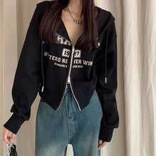 画像をギャラリービューアに読み込む, 韓国ファッションデュアル ジッパースウェットシャツパーカー原宿系ダンス洋服