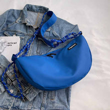 画像をギャラリービューアに読み込む, カジュアルな百合ナイロン布の小さなバッグ新型女性バッグ流行爆発型斜めショルダーバッグおしゃれなワンショルダー餃子バッグ