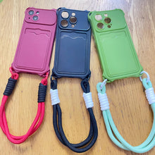 画像をギャラリービューアに読み込む, カードストラップ携帯電話ケーストラップ付きiPhone 15 iPhone 16 スマホケース韓国ファッション