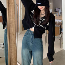 画像をギャラリービューアに読み込む, 韓国ファッションデュアル ジッパースウェットシャツパーカー原宿系ダンス洋服