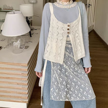 画像をギャラリービューアに読み込む, 3点セットアップキャミニットとレーススカートと长袖Tシャツかわいいセットガーリー