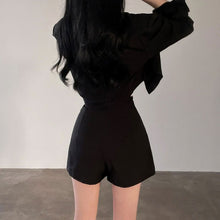 画像をギャラリービューアに読み込む, 韓国ファッションセットアップラップスカート風トップスとショートパンツ スーツワンピース通勤レデイーズ