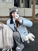 画像をギャラリービューアに読み込む, Poloポロカラーコットンコート秋冬厚くて暖かいルーズコットンコート韓国ファッションレデイーズカジュアトップス