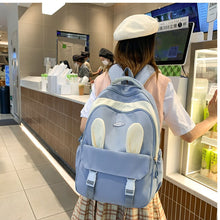 画像をギャラリービューアに読み込む, かわいいリュック防水バックパック通勤 通学 カジュアル軽量シンプル バック 個性派 バック うさぎの耳付き学生用