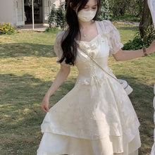 画像をギャラリービューアに読み込む, ファッションイレギュラー半袖レースワンピースフレンチ ガーリーかわいいシャツ ワンピ