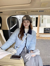 画像をギャラリービューアに読み込む, Poloポロカラーコットンコート秋冬厚くて暖かいルーズコットンコート韓国ファッションレデイーズカジュアトップス