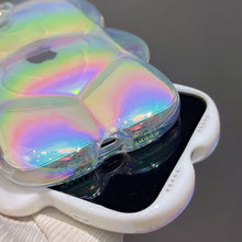 画像をギャラリービューアに読み込む, 韓国ファッションくまアニマル2カラークリア ホワイトiphoneケーススマホケースシリカゲルケース