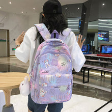 画像をギャラリービューアに読み込む, 大容量防水リュックサック 通学 バックパック 学生 シンプル 通勤 軽量うさぎ柄かわいい韓国っぱパック