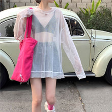 画像をギャラリービューアに読み込む, 長袖 メッシュトップス 透け感ダンス 衣装 個性的 服 ストリート系シャツレディース韓国ファッション