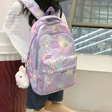 画像をギャラリービューアに読み込む, 大容量防水リュックサック 通学 バックパック 学生 シンプル 通勤 軽量うさぎ柄かわいい韓国っぱパック