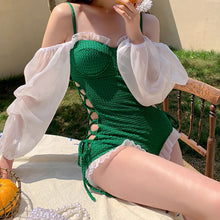 画像をギャラリービューアに読み込む, 水着 おしゃれワンピース ビキニ 韓国っぱスイムウェア背 空き 水着フェミニン