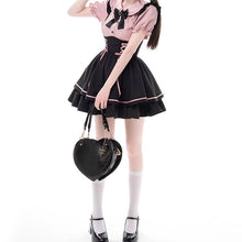 画像をギャラリービューアに読み込む, 2点セットアップ原宿系ダンス地雷系シャツと プリーツスカートトラップドレスレデイーズ