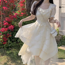 画像をギャラリービューアに読み込む, ファッションイレギュラー半袖レースワンピースフレンチ ガーリーかわいいシャツ ワンピ