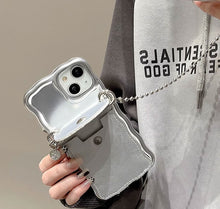 画像をギャラリービューアに読み込む, スマホケースiphone ケース カードホルダー付き 韓国風斜め掛け ケース落下防止携帯電話ケース