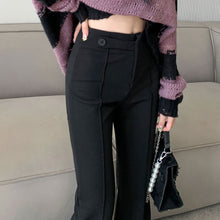 画像をギャラリービューアに読み込む, 韓国ファッションフレアパンツ ブーツカットロングパンツレデイーズカジュアルパンツ
