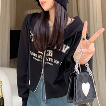 画像をギャラリービューアに読み込む, 韓国ファッションデュアル ジッパースウェットシャツパーカー原宿系ダンス洋服