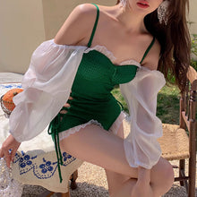 画像をギャラリービューアに読み込む, 水着 おしゃれワンピース ビキニ 韓国っぱスイムウェア背 空き 水着フェミニン