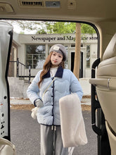 画像をギャラリービューアに読み込む, Poloポロカラーコットンコート秋冬厚くて暖かいルーズコットンコート韓国ファッションレデイーズカジュアトップス