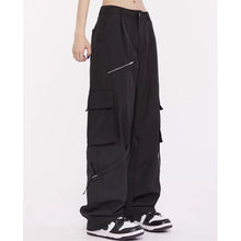 画像をギャラリービューアに読み込む, 原宿系ストリート系ダンスパンツカーゴパンツ ワイドパンツ ジップ付き