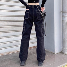 画像をギャラリービューアに読み込む, 原宿風デニムハイウエストボトムスパンツヒップホップスタイルストリート