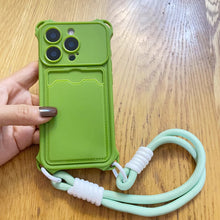 画像をギャラリービューアに読み込む, カードストラップ携帯電話ケーストラップ付きiPhone 15 iPhone 16 スマホケース韓国ファッション