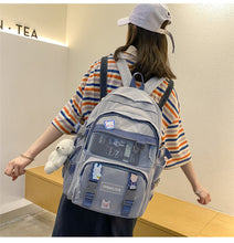 画像をギャラリービューアに読み込む, 大容量カジュアルバッグ バックパックリュック韓国風おしゃれ 中学 大学 学生 シンプル 通勤 軽量通学
