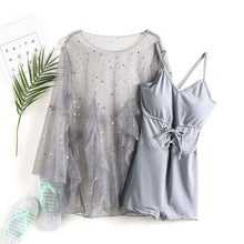 画像をギャラリービューアに読み込む, 2点セットシャツとビキニ水着オシャレスイムウェアレデイーズカジュアル