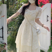 画像をギャラリービューアに読み込む, ファッションイレギュラー半袖レースワンピースフレンチ ガーリーかわいいシャツ ワンピ