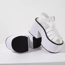 画像をギャラリービューアに読み込む, 厚底で安定感があり厚底サンダル 靴 レディースシューズ個性的奇抜可愛いおしゃれ美足 脚長