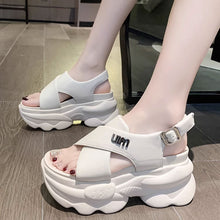 画像をギャラリービューアに読み込む, レトロ厚底スポーツサンダルジュアルシューズ学生通学クロスベルト靴 韓国ファッション