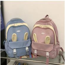 画像をギャラリービューアに読み込む, かわいいリュック防水バックパック通勤 通学 カジュアル軽量シンプル バック 個性派 バック うさぎの耳付き学生用