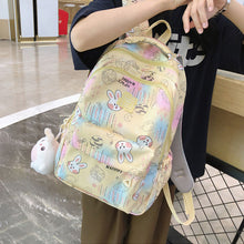 画像をギャラリービューアに読み込む, 大容量防水リュックサック 通学 バックパック 学生 シンプル 通勤 軽量うさぎ柄かわいい韓国っぱパック