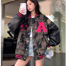 画像をギャラリービューアに読み込む, 迷彩 ミリタリー 刺繍 ワッペン スタジャン ベースボールジャケット 韓国系ファッション 韓国 ジャケット ブルゾン ジャンパー レディース メンズ ダンス衣装 イベント 個性的 奇抜 ストリート HIPHOP アウター原宿系スタイル ファッション 韓国 個性 派手 奇抜 モテカワ 派手