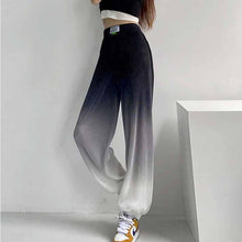 画像をギャラリービューアに読み込む, ファッショナブルなルーズグラデーションスポーツパンツ夏薄部カジュアルオーバーオールハイウエストストレートパンツ痩身パンツ