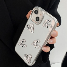 画像をギャラリービューアに読み込む, ハート型のiPhoneケースハートモチーフ 背面ミラー iphoneケース