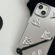 画像をギャラリービューアに読み込む, ハート型のiPhoneケースハートモチーフ 背面ミラー iphoneケース