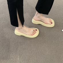 画像をギャラリービューアに読み込む, カジュアルサンダルプラットフォーム クリアストラップ サンダル 厚底春夏の女性のスリッパ