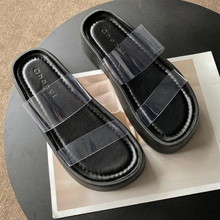 画像をギャラリービューアに読み込む, カジュアルサンダルプラットフォーム クリアストラップ サンダル 厚底春夏の女性のスリッパ