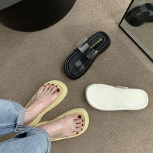 画像をギャラリービューアに読み込む, カジュアルサンダルプラットフォーム クリアストラップ サンダル 厚底春夏の女性のスリッパ