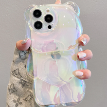 画像をギャラリービューアに読み込む, ファッション iphone ケース可愛らしいiphoneケースくま オーロラ iphoneケース