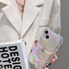 画像をギャラリービューアに読み込む, ファッション iphone ケース可愛らしいiphoneケースくま オーロラ iphoneケース