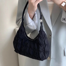 画像をギャラリービューアに読み込む, ファッションガールショルダーバッグクラウドバッグプリーツハンドバッグ大人っぽいデザインのバッグキルティング風 ワッシャー ハンドバ