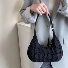 画像をギャラリービューアに読み込む, ファッションガールショルダーバッグクラウドバッグプリーツハンドバッグ大人っぽいデザインのバッグキルティング風 ワッシャー ハンドバ